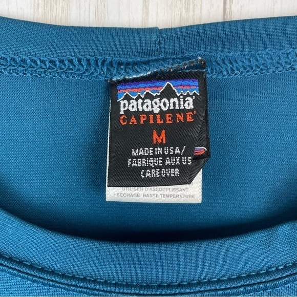 Patagonia teal capilene top medium - Picture 2 of 4